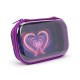 Penar Cu Fermoar Zipit Clear Top Storage Box - Neon Heart