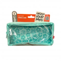 Penar Cu Fermoar Zipit Half & Half 2 Compartimente - Mint Flowers