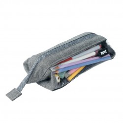 Penar Cu Fermoar Zipit Lenny Clear 2 Sides - Gray Hatch