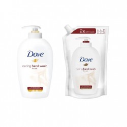 Pachet Promo: Sapun Lichid Dove Fine Silk 250 Ml + Rezerva Sapun Lichid Dove  Fine Silk 500 Ml