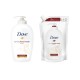Pachet Promo: Sapun Lichid Dove Fine Silk 250 Ml + Rezerva Sapun Lichid Dove  Fine Silk 500 Ml